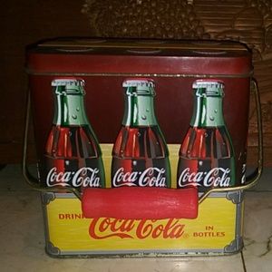 Vintage- Coca Cola Tin with Handle